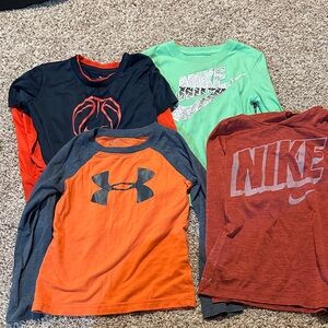 Under Armour Kids Long Sleeve Shirt - Orange and Gray